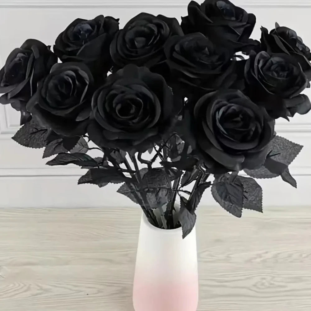 Artificial Black Rose Bouquet