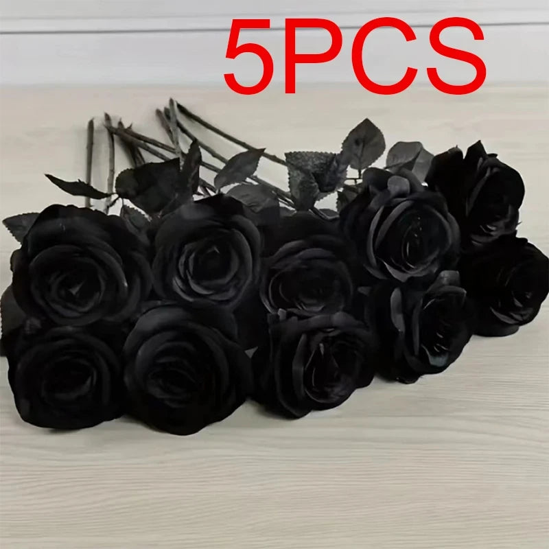 Artificial Black Rose Bouquet