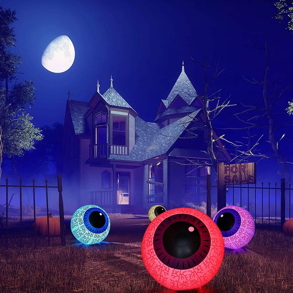 24-Inch Halloween Inflatable Ghost Eyeball Decor