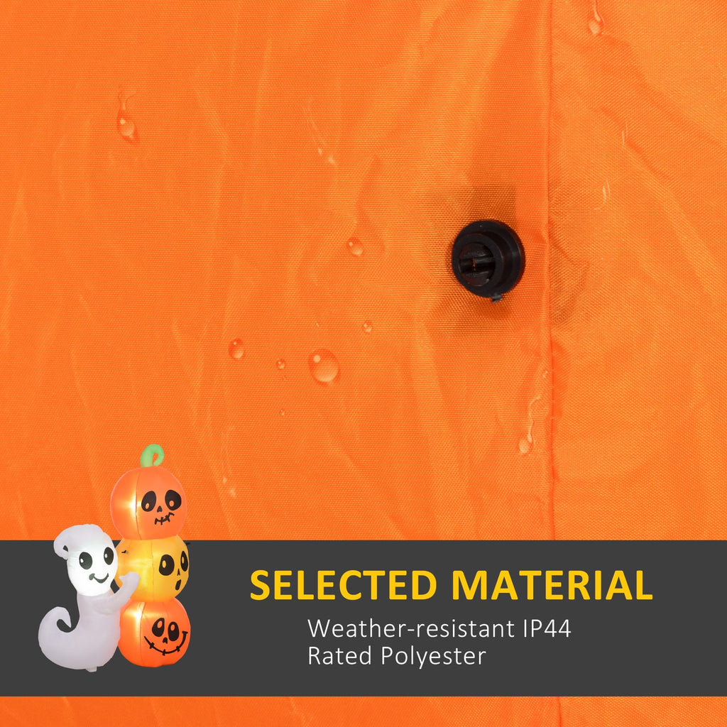 5-Foot Illuminated Halloween Ghost and Pumpkin Inflatable