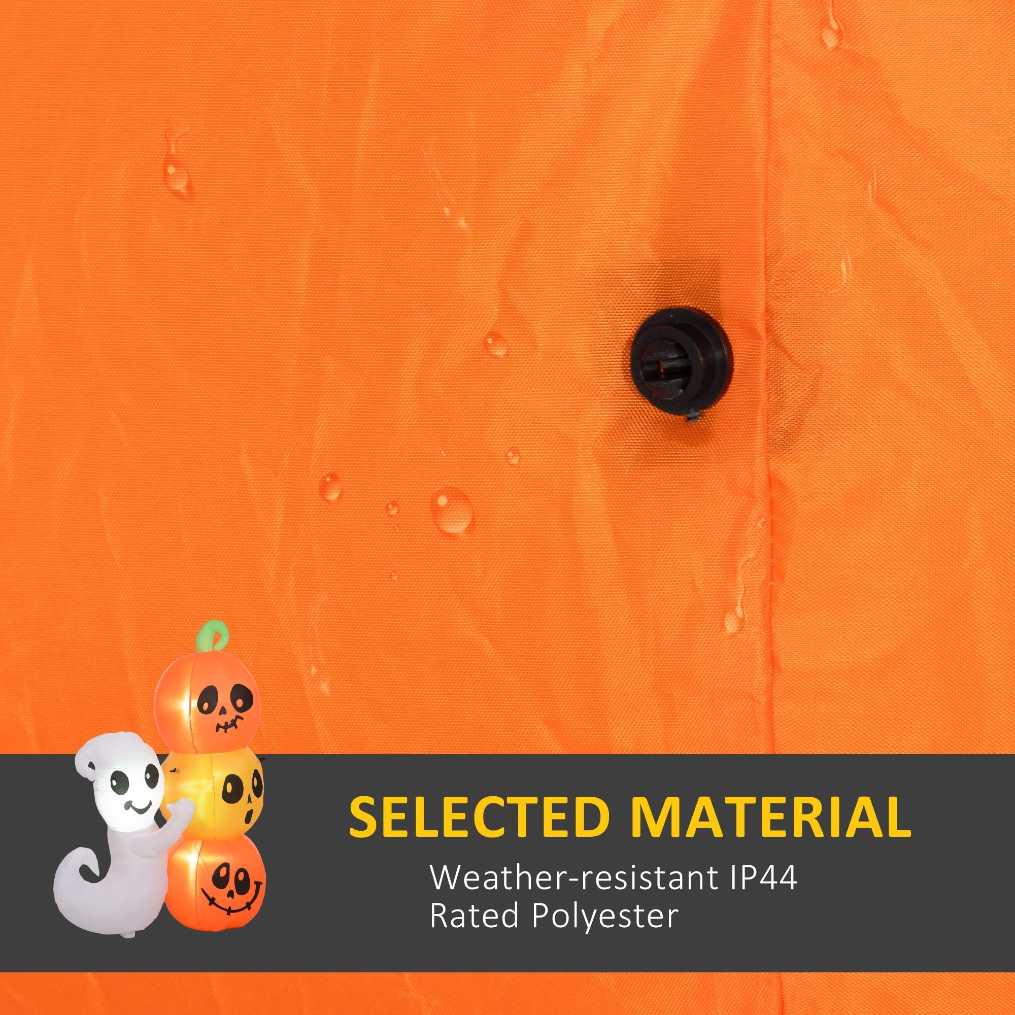 5-Foot Illuminated Halloween Ghost and Pumpkin Inflatable