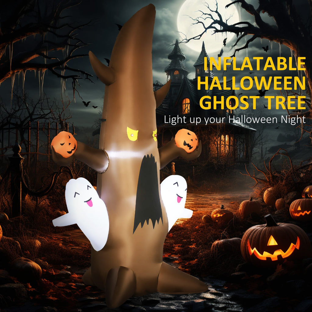 5FT Illuminated Inflatable Halloween Ghost Tree