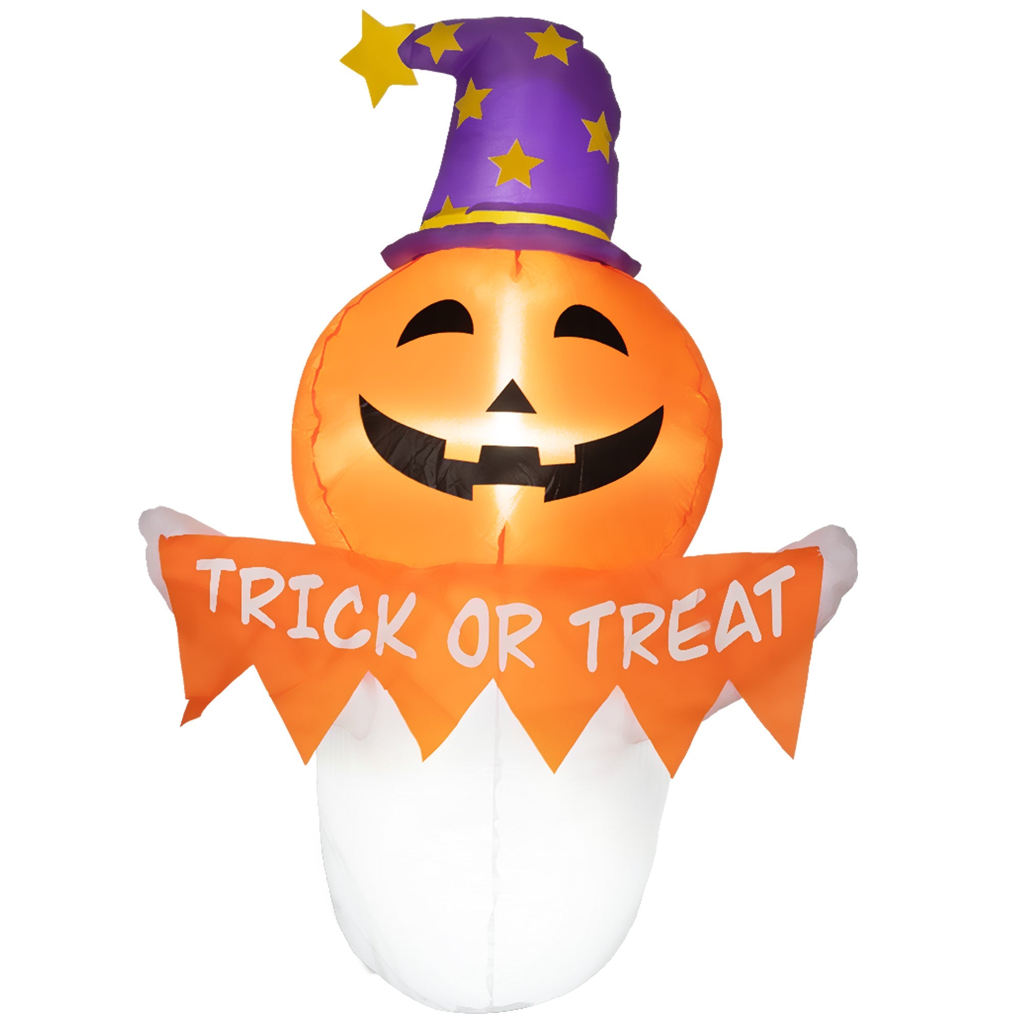 Outsunny 3.4ft Halloween Inflatables Window Sticker Ghost