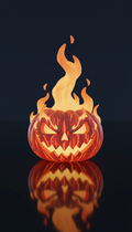 Animated Inferno Pumpkin Centerpiece
