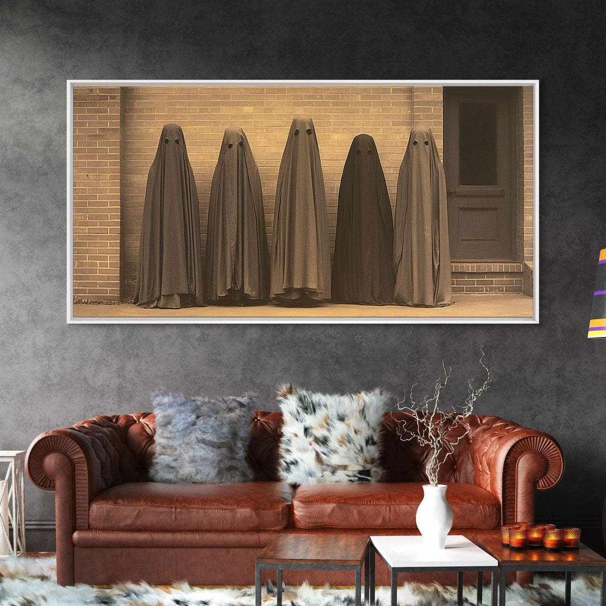 Vintage Photo Prints, Spooky Halloween Decor, Haunted Ghost Family Tintype Portrait Art, Weird and Unusual Photo Print, Gothic Halloween Art