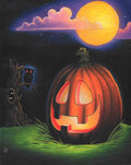 Pumpkin Spooky Halloween Art Print Wall Hanging Home Decor