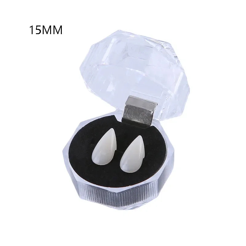Vampire Teeth Fangs Dentures Props Halloween Cosplay Props False Fangs With Solid Glue Halloween Props Send glue stick