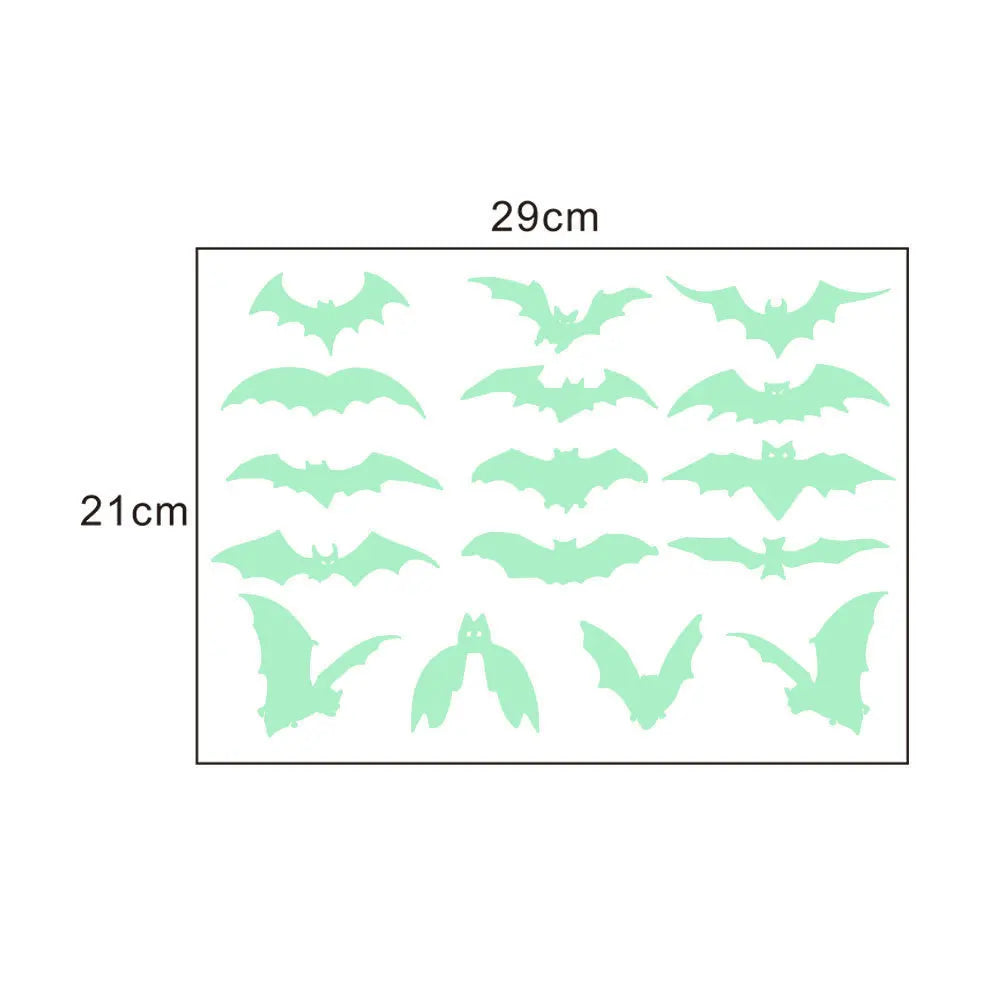 Halloween Luminous Wall Stickers Stickers Glow Dark Halloween Decor Creative Carved Fluorescent Festival Horror Home Decoration