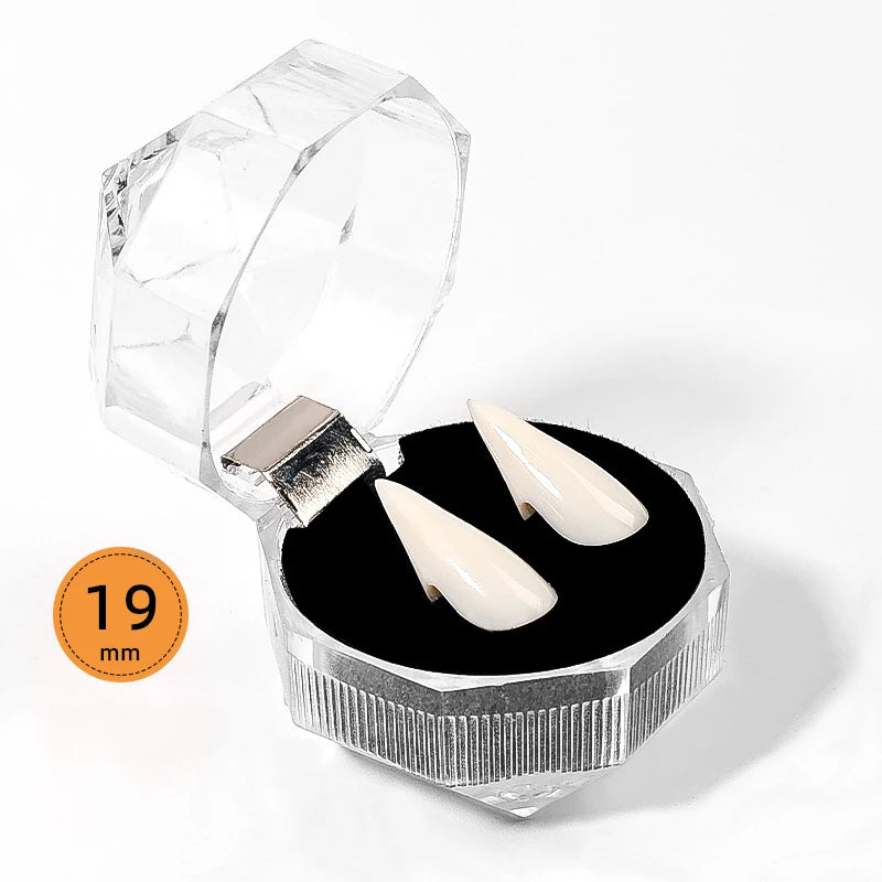 Vampire Teeth Fangs Dentures Props Halloween Cosplay Props False Fangs With Solid Glue Halloween Props Send glue stick