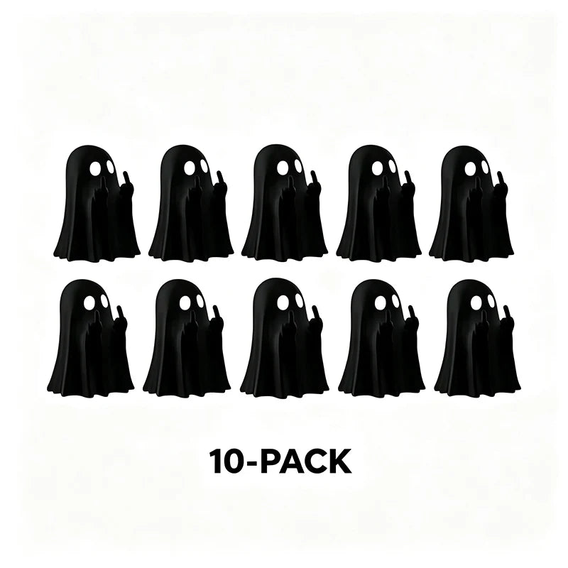 Car Decorate Luminous Middle Finger Cute Ghost Statue Small Scary Ghost Figurines Halloween Decoration Home Table Ornaments