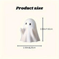 Cute Ghost Pen Holder Resin Desktop Organizer for Office & Home Halloween Decor Creative Gift Funny Stationery Stand Study