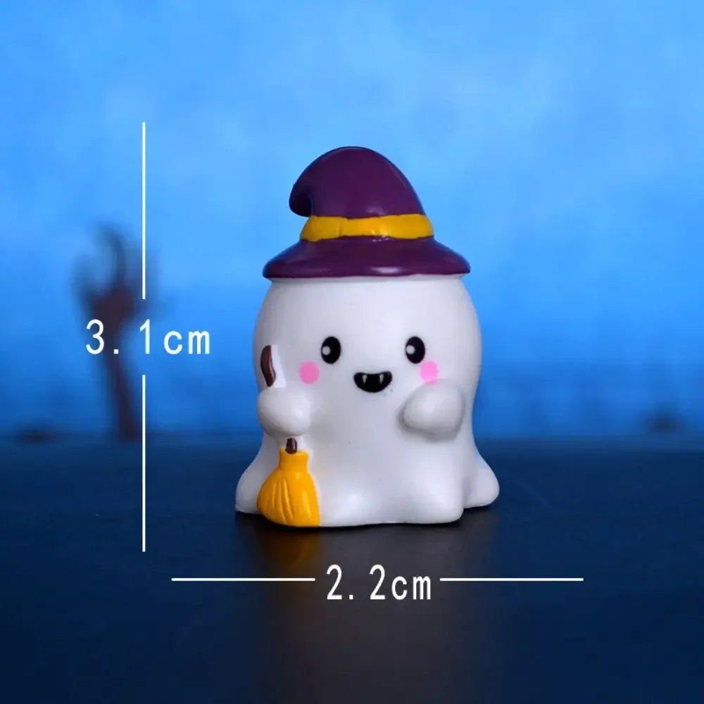 Cute Pumpkin Halloween Resin Craft Ghost Decoration Resin Decoration Micro Landscape Figurines Mini Ornaments DIY Accessories