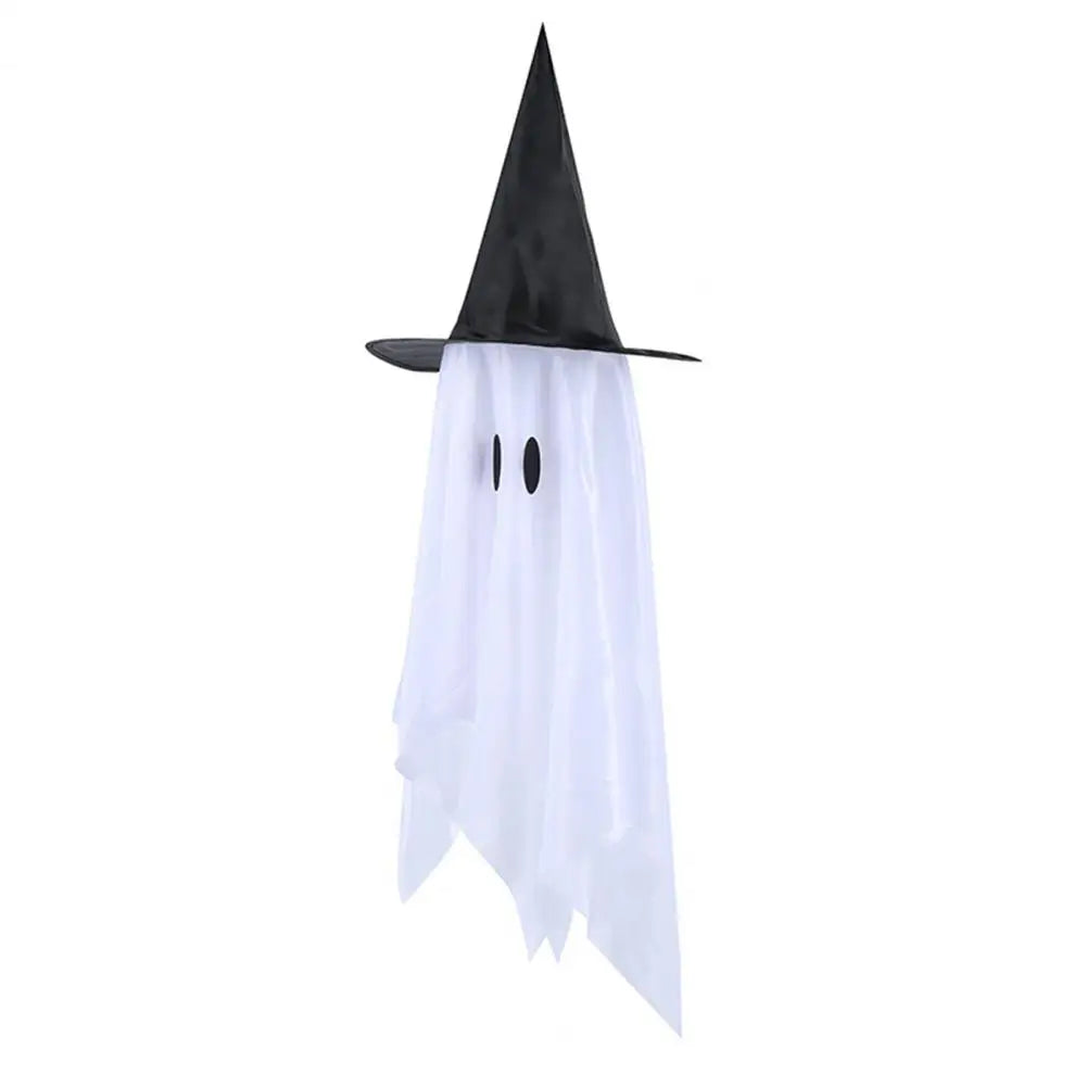 Eco-friendly Ghost Decoration Spooky Halloween Outdoor Decorations Hanging Pumpkin Ghost Witch Hat for Yard Porch Tree Autumn