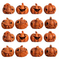 16Pcs Creative Miniature Halloween Decor Resin Gothic Style Mini Pumpkin Figurine Orange Handmade Mini Halloween Ornaments