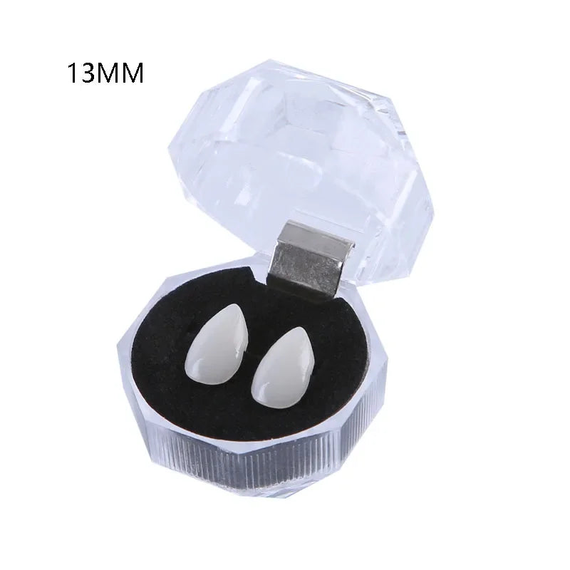 Vampire Teeth Fangs Dentures Props Halloween Cosplay Props False Fangs With Solid Glue Halloween Props Send glue stick