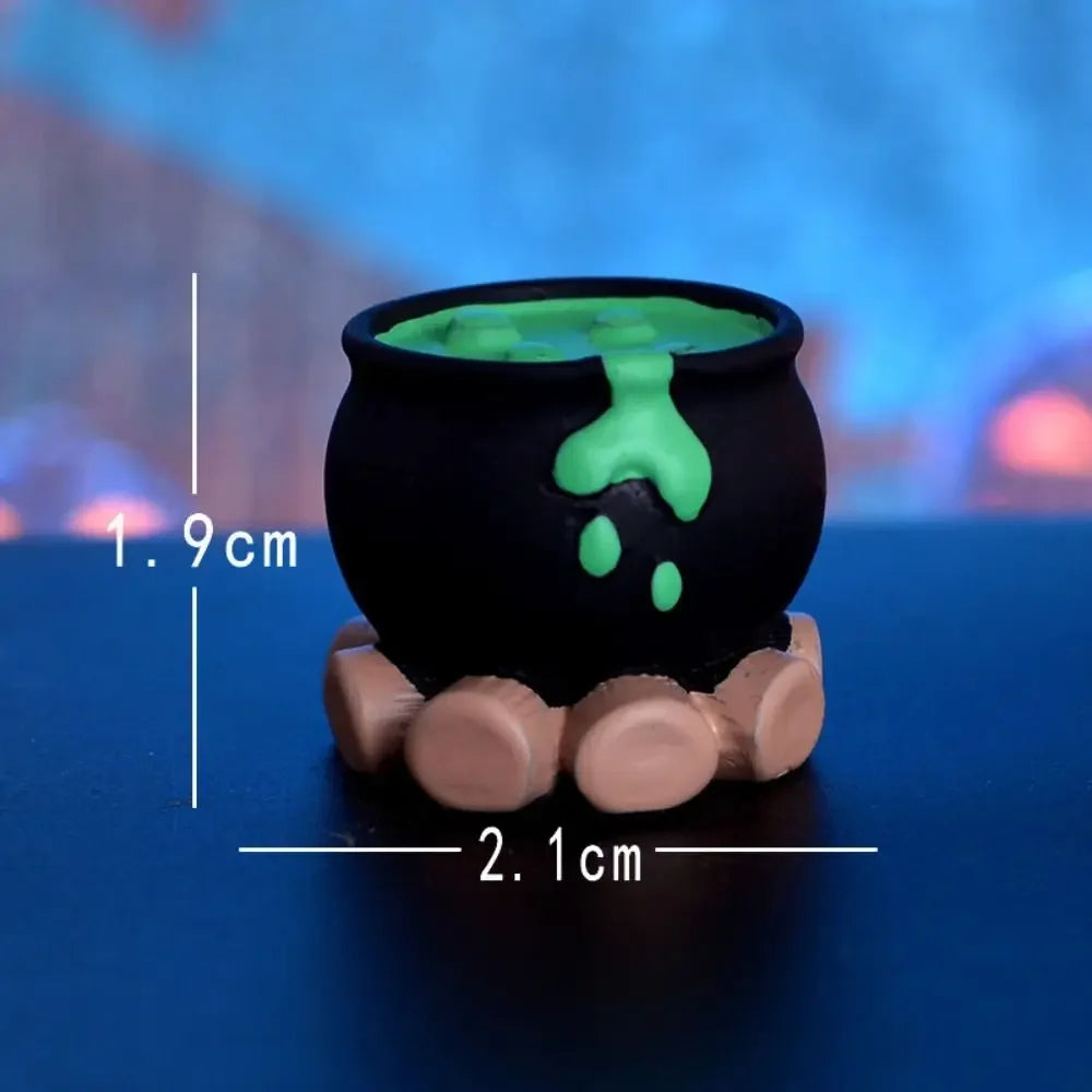 Cute Pumpkin Halloween Resin Craft Ghost Decoration Resin Decoration Micro Landscape Figurines Mini Ornaments DIY Accessories