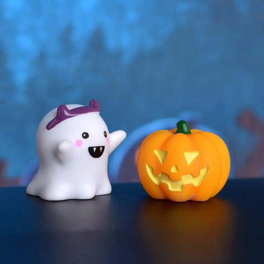 Cute Pumpkin Halloween Resin Craft Ghost Decoration Resin Decoration Micro Landscape Figurines Mini Ornaments DIY Accessories