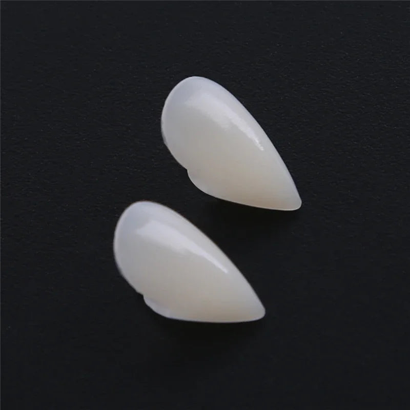 Vampire Teeth Fangs Dentures Props Halloween Cosplay Props False Fangs With Solid Glue Halloween Props Send glue stick