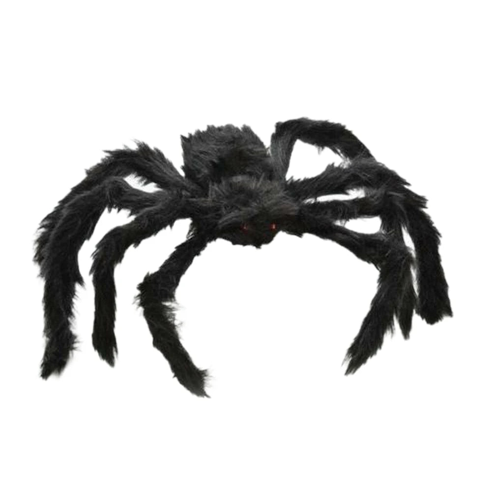 200cm Hairy Giant Spider Halloween Decoration Festival Prop Haunted House Party Indoor Outdoor Huges Black Spider Decor 2023 New