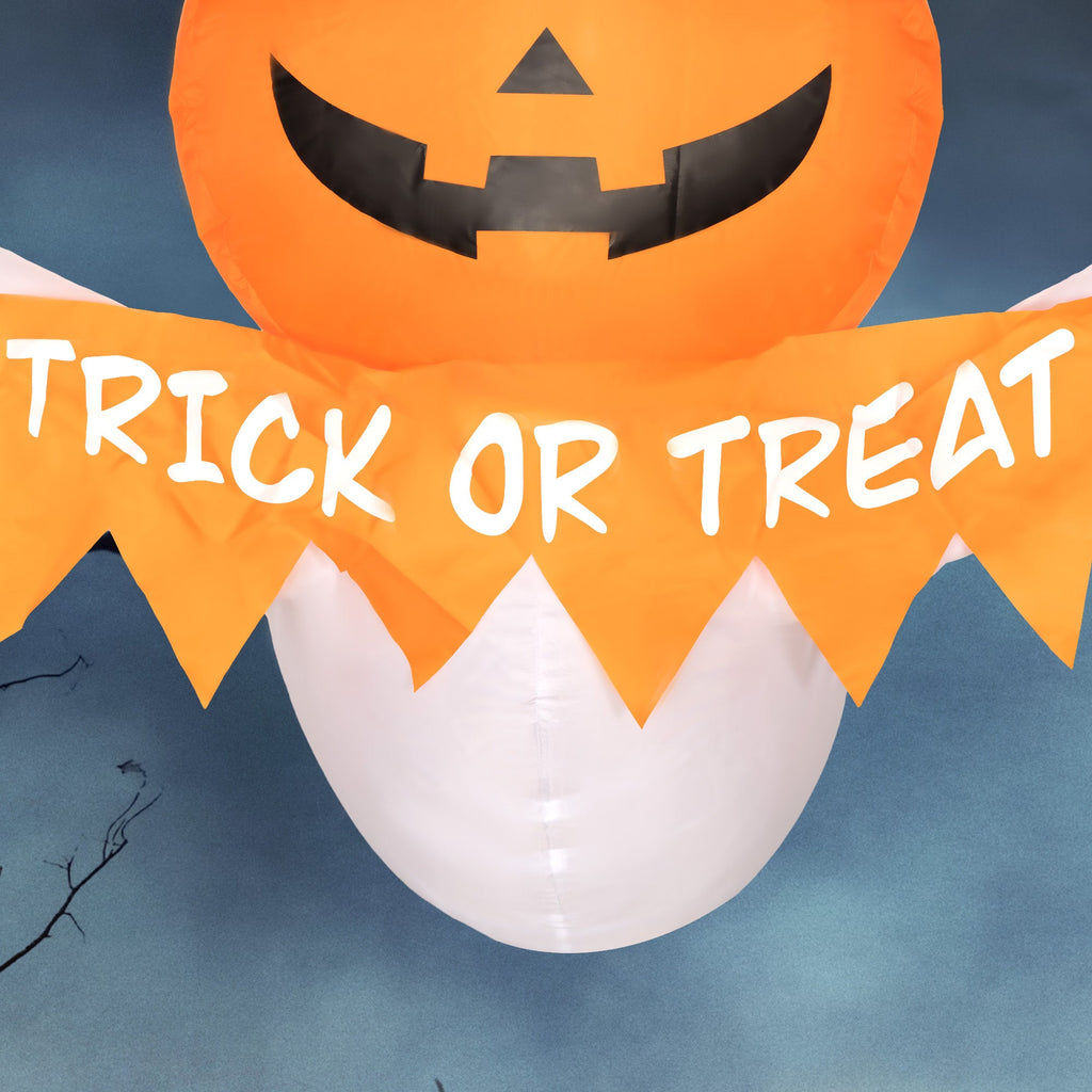 Outsunny 3.4ft Halloween Inflatables Window Sticker Ghost