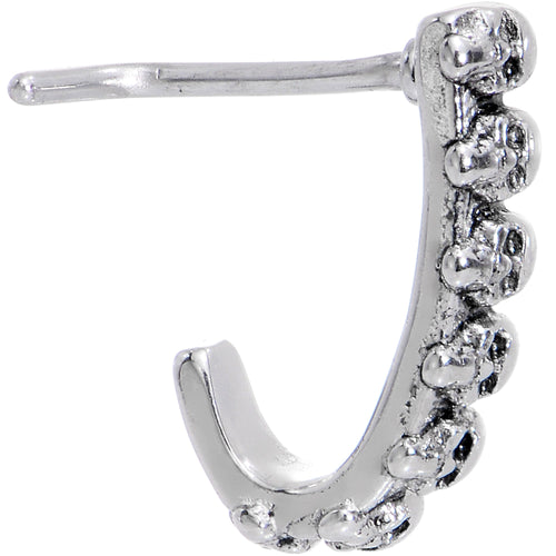 20G Halloween Scary Skulls Faux Hoop L Shaped Nose Ring